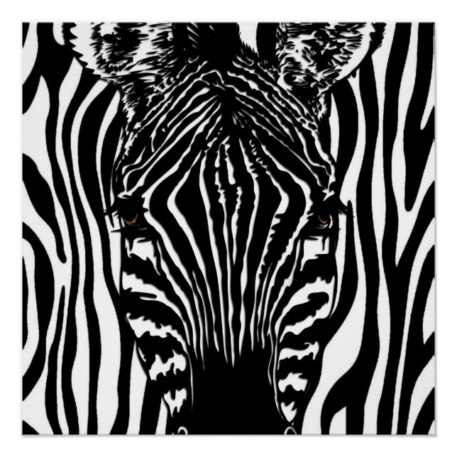 Funky Zebra Poster (Front)