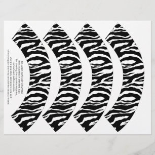 Funky Zebra Print Cupcake Wrappers