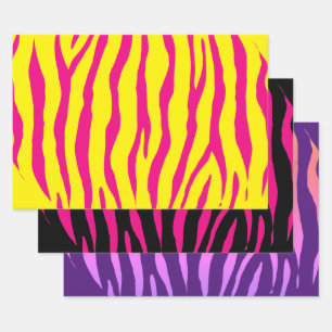 Funky zebra stripe Christmas Wrapping Paper Sheets