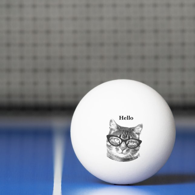 Funniest cat ever custom table tennis game ping pong ball (Net)