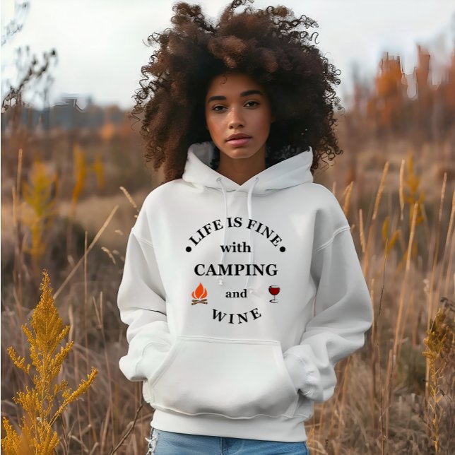 Funnt camping and wine sayings hoodie (Creator Uploaded)