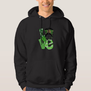 Funnw Love Messy Hair Bun St Patrick's Day Family Hoodie