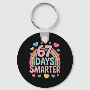 Funny 100 Day Of School Shirt Girls Boys Kid Teach Key Ring