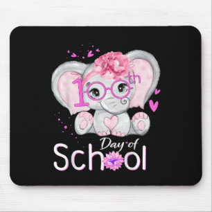 Funny 100 Days Of School Shirt Elephant 100th Day Mouse Pad