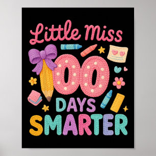 Funny 100 Days Of School Teacher Student Kids 100t Poster