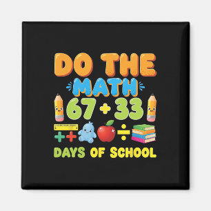 Funny 100 Days School Math Equation Student Teache Magnet