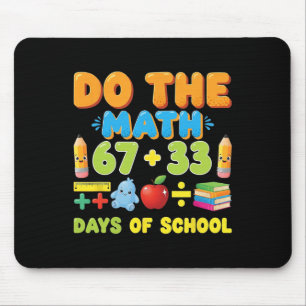 Funny 100 Days School Math Equation Student Teache Mouse Pad