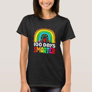 Funny 100 Days Smarter Rainbow 100th Day Of School T-Shirt