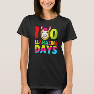 Funny 100 Llamazing Days Llama Teacher 100th Day O T-Shirt