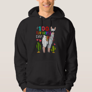 Funny 100 Llamazing Days Of School Llama Gift Teac Hoodie