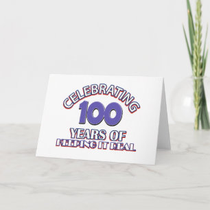 Funny 100th birthday designs card