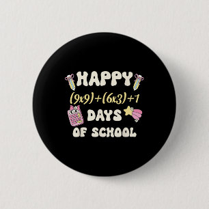Funny 100th Day Math Formula 100 Days Of School Ma 6 Cm Round Badge