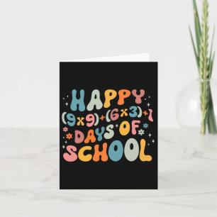 Funny 100th Day Math Formula 100 Days Of School Ma Card