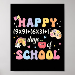 Funny 100th Day Math Formula 100 Days Of School Ma Poster
