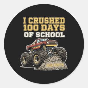 Funny 100th Day Of School For Teacher Or Student _ Classic Round Sticker