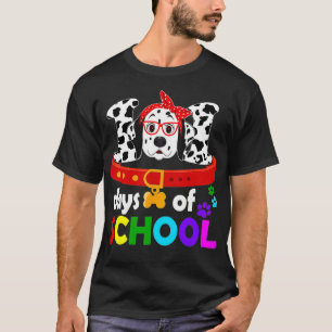 Funny 101 Days Smarter Dog  100 Days Of School Tea T-Shirt