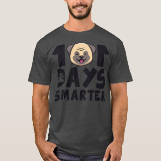 Funny 101 Days Smarter Teacher Dogs Days of School T-Shirt