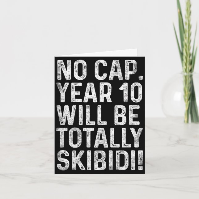 Funny 10 Year Old Bday Boy 10th Birthday Born In 2 Card (Front)