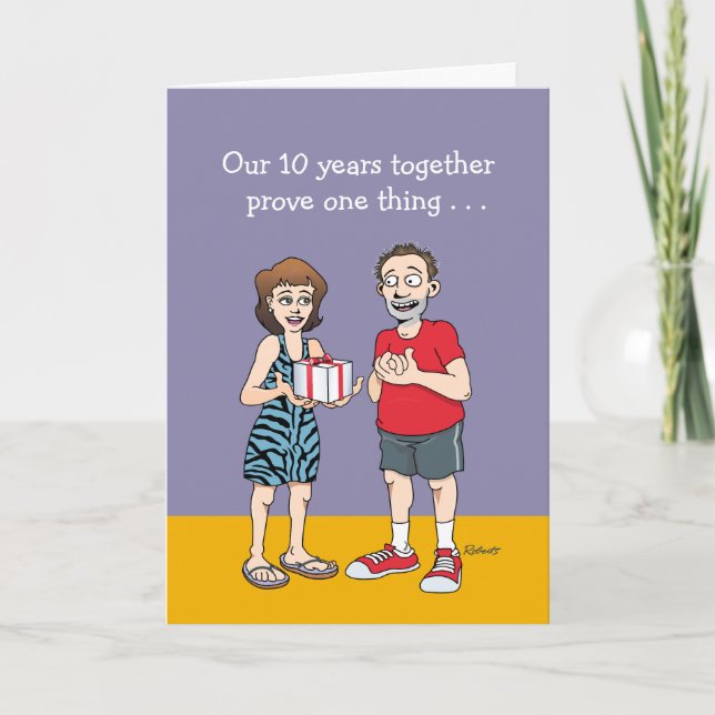 Funny 10th Anniversary Card (Front)