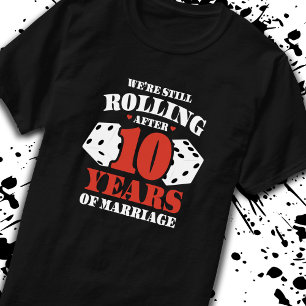 Funny 10th Anniversary Couples Married 10 Years T-Shirt