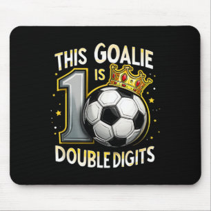 Funny 10th Birthday Soccer Goalie For Boys  Mouse Pad