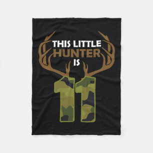Funny 11th Birthday 11 Year Old Deer Hunter Gift B Fleece Blanket