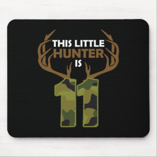 Funny 11th Birthday 11 Year Old Deer Hunter Gift B Mouse Pad