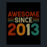 Funny 12 Year Old Awesome Since 2013 Birthday Son  Poster<br><div class="desc">Funny 12 Year Old Awesome Since 2013 Birthday Son Boy</div>