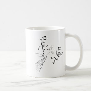 Funny 13th birthday girl teenager 13 year old boy coffee mug
