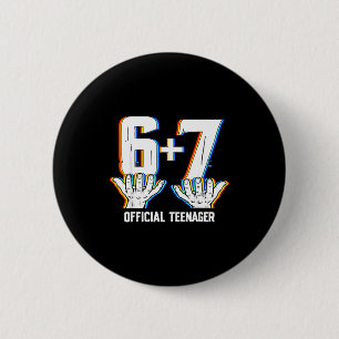 Funny 13th birthday teenager 13 year old boys kids 6 cm round badge