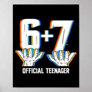 Funny 13th birthday teenager 13 year old boys kids poster
