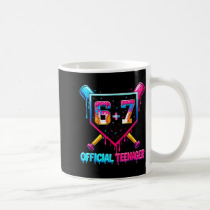 Funny 13th birthday teenager 67 baseball drip boys coffee mug