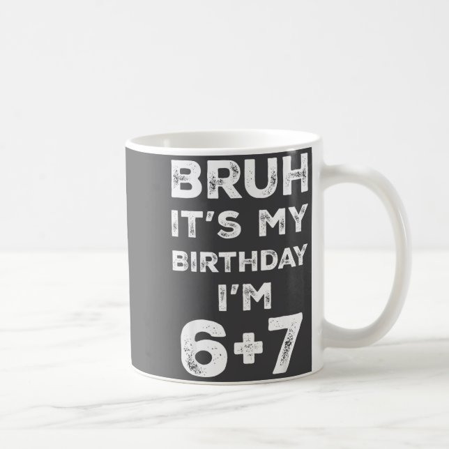 Funny 13th Birthday Teenager 6+7 Year Old Boys Kid Coffee Mug (Right)
