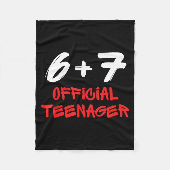 Funny 13th Birthday Teenager 6+7 Year Old Boys Kid Fleece Blanket (Front)