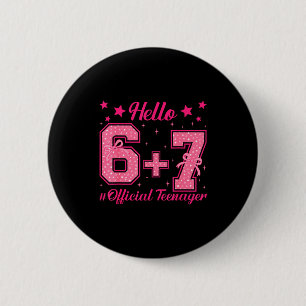Funny 13th Birthday Teenager Coquette Bow 6 Cm Round Badge