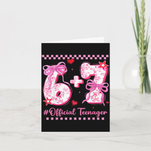 Funny 13th birthday teenager six seven coquette card