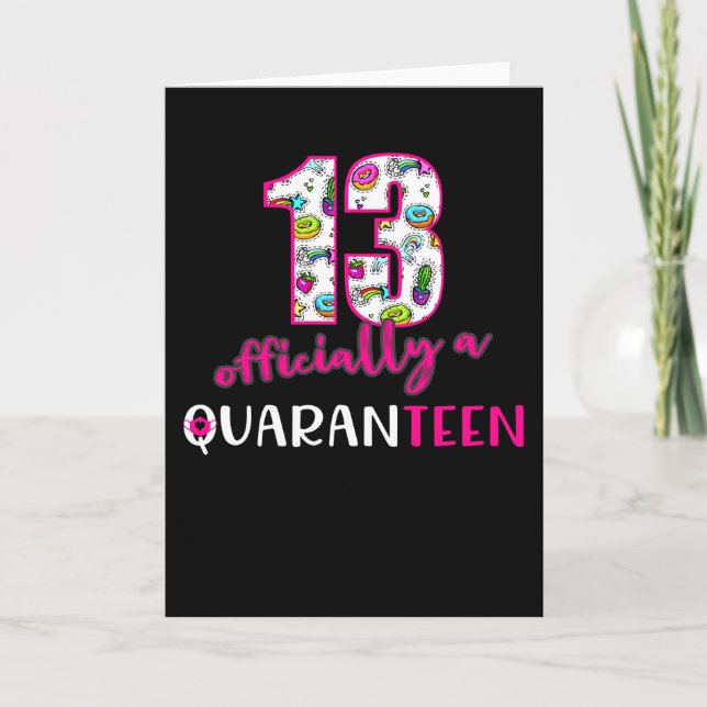 Funny 13th Quarantine Birthday Card (Front)
