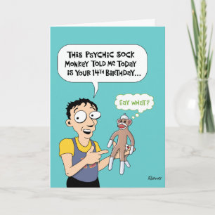 Funny 14th Birthday Card