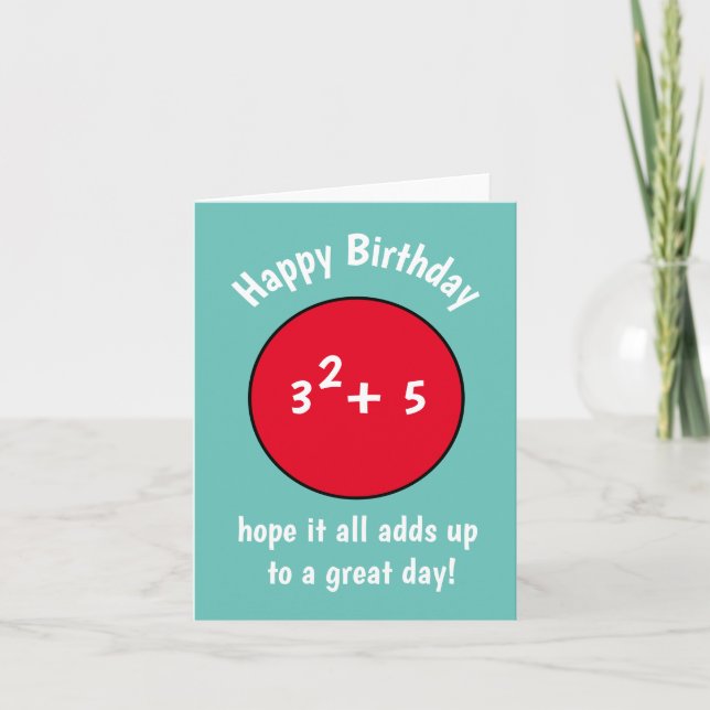 Funny 14th number birthday card for teenager (Front)