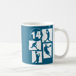Funny 14th Player Old Years Basketball 14 Basketba Coffee Mug