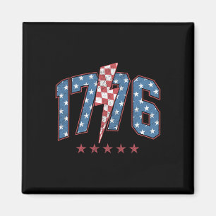Funny 1776 4th Of July American Usa Flag Men Women Magnet