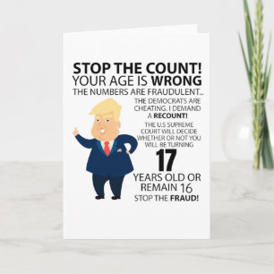 Funny 17th Year Birthday Present Happy Birth year Card