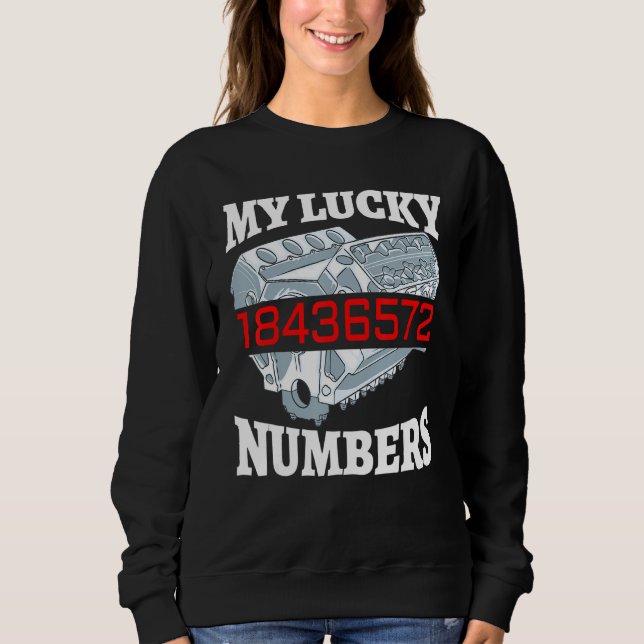 Funny 18436572 Auto Mechanic V8 Muscle Car Firing  Sweatshirt (Front)