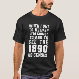 Funny 1890 US Census Genealogy T-Shirt