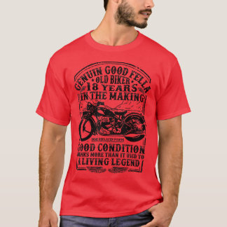 Funny 18 Years Old Biker Retro Style Classic Motor T-Shirt