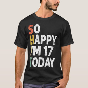 funny 18 Years Old Birthday Vintage So Happy Im 18 T-Shirt