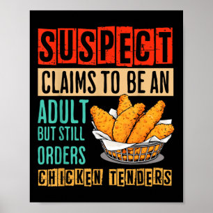Funny 18th Birthday Becoming Adult Orders Chicken Poster