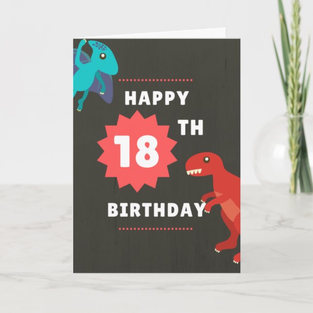 Funny 18th Birthday Card - Immature (Front)