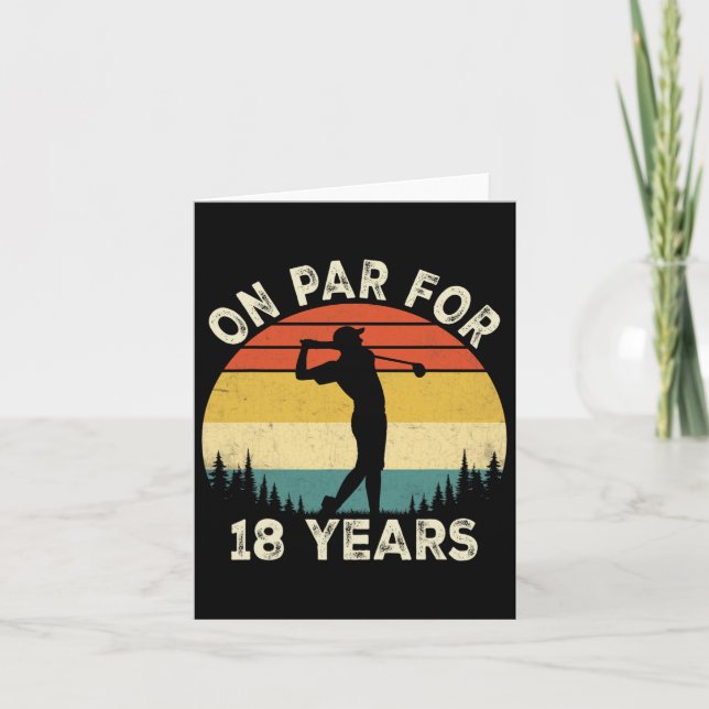 Funny 18th Birthday Golf Golfer 18 Year Old Golf B Card (Front)