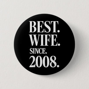Funny 18th Wedding Anniversary 2008 Wife 6 Cm Round Badge